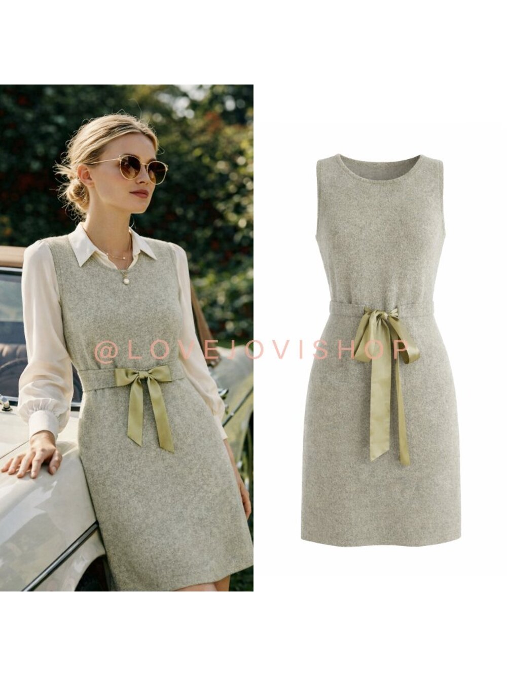 Y2K Archival | J.Crew x Sontuosa Cashmere Collab | Femme Celadon Sweater Dress